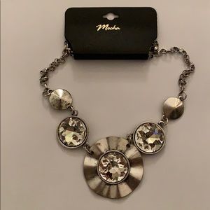 Silver distressed necklace! NEW with tags